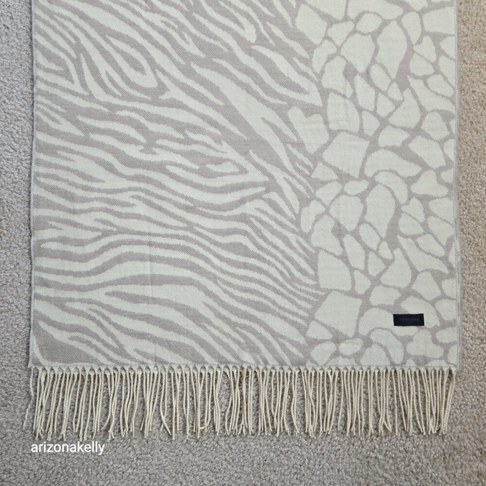 NWOT Cashmere Renoma Paris Animal Print Scarf
